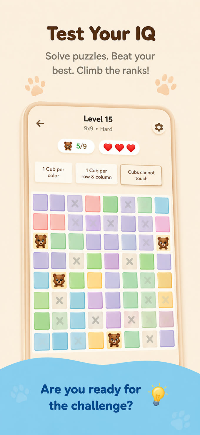 Cubdoku screenshot: Test your IQ, solve puzzles and climb the ranks